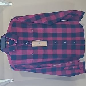 Men's Tailor Vintage Long Sleeve Flannel Shirt, Size Small